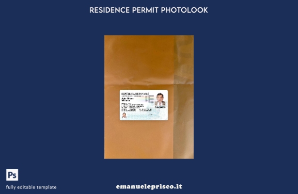 modello FRONTALE photolook per permesso di soggiorno a Panama in stile verificat